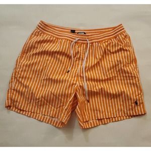 POLO BY RALPH LAUREN Swimwear Men's XXL Shorts Beach Mesh Lined Pinstriped